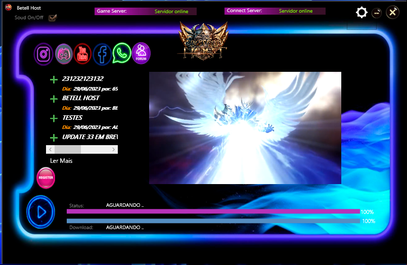 Launcher de mu online, Theme Neon Plus, Como criar um servidor de mu online atualizado em 2024, portal do mu online